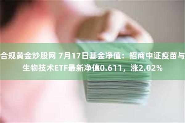 合规黄金炒股网 7月17日基金净值：招商中证疫苗与生物技术ETF最新净值0.611，涨2.02%