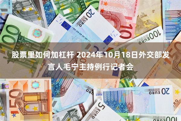 股票里如何加杠杆 2024年10月18日外交部发言人毛宁主持例行记者会